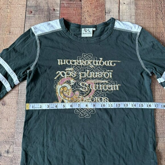 Book of Kells Celtic graphic print long sleeve t-shirt women's small - Picture 7 of 9